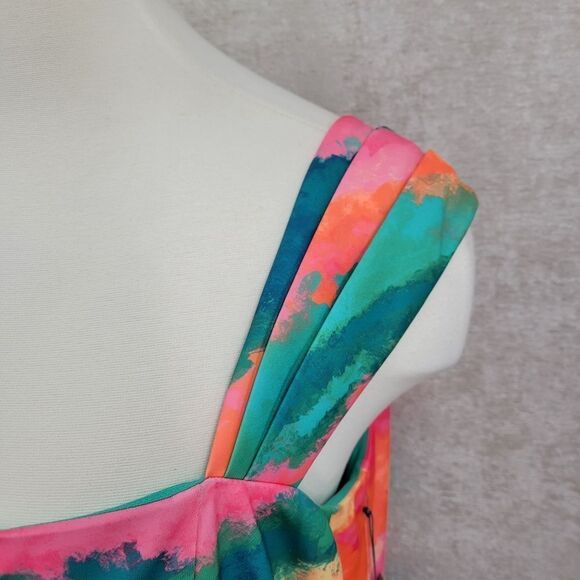 Vince Camuto Square Neck Cap Sleeve Fit and Flare Dress Women's Plus Size 24W - Picture 6 of 13